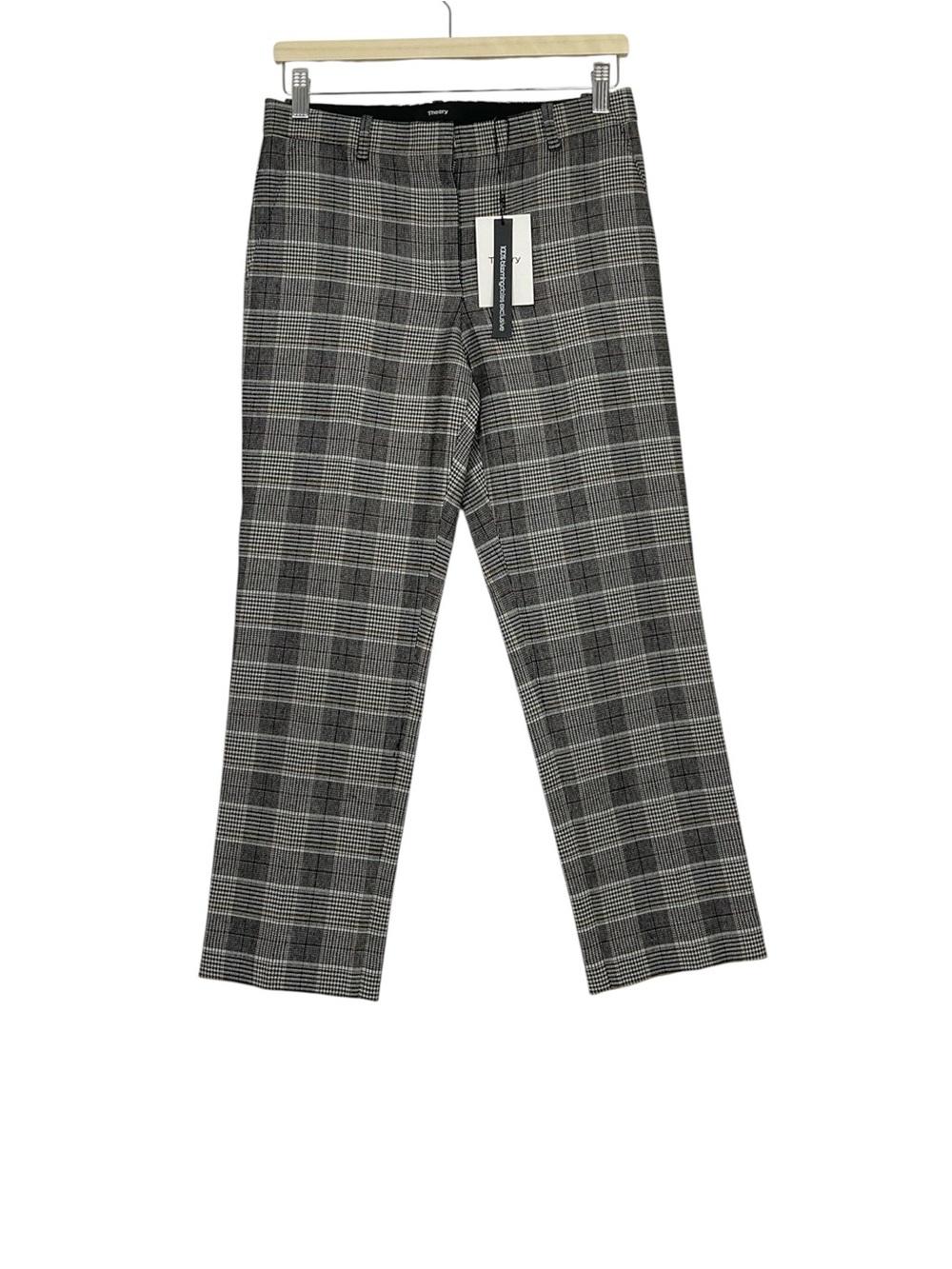 Theory Tailor Trouser Multi City Plaid Wool Size 2